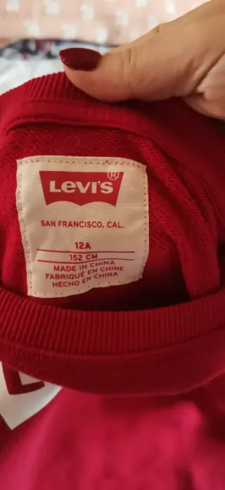 Felpa unisex Levi's rossa 12 anni