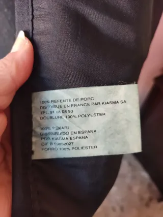 Chaleco Pekari Negro Talla M Vintage