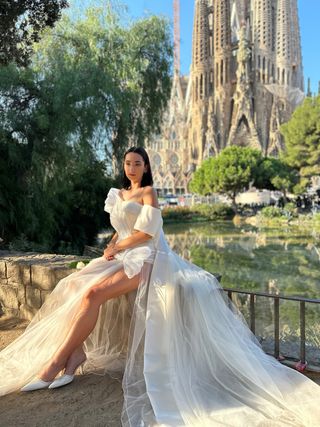 Vestido de Novia Lujo Crema