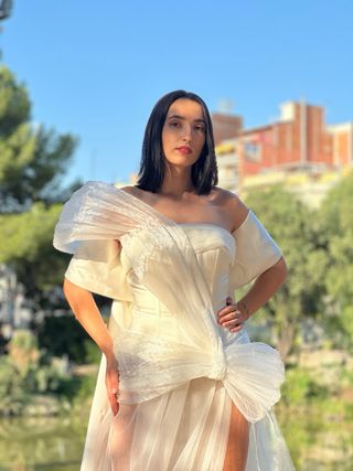 Vestido de Novia Lujo Crema