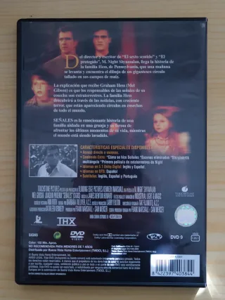 DVD "Señales" de M. Night Shyamalan con Mel Gibson