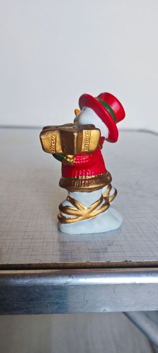 Portacandele Pupazzo Neve Ceramica Natale