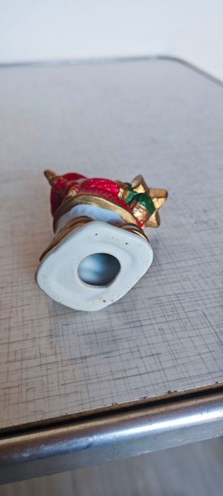 Portacandele Pupazzo Neve Ceramica Natale