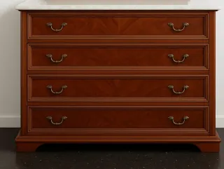 Cómoda antigua española con mármol