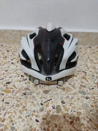 Casco Bici B'Twin Blanco/Negro/Rojo