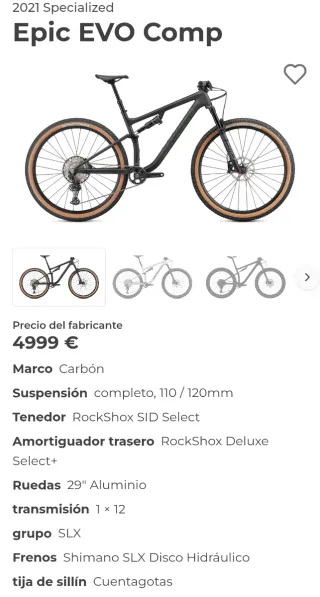 Bicicleta Specialized EVO Comp Carbon