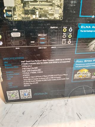 ASRock J5005-ITX Placa Base Mini-ITX Intel J5005 UHD 4K