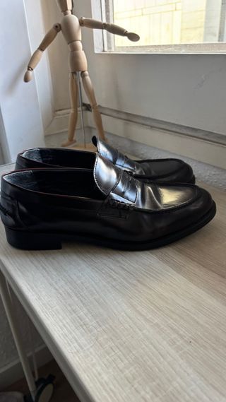 Mocasines Burdeos Piel Hombre