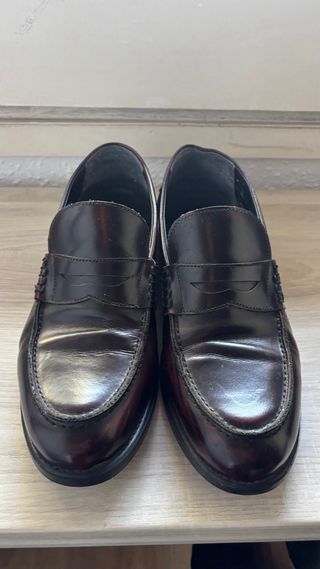 Mocasines Burdeos Piel Hombre