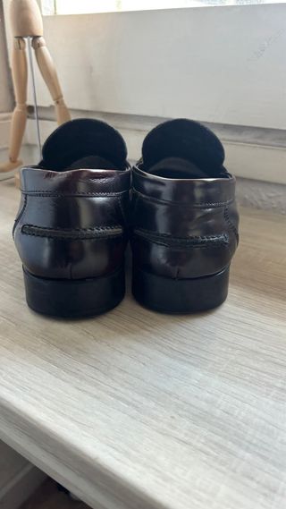 Mocasines Burdeos Piel Hombre