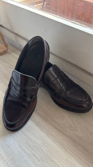 Mocasines Burdeos Piel Hombre