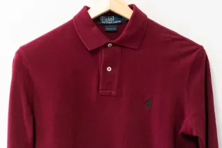Polo Ralph Lauren Manga Larga Granate Talla S