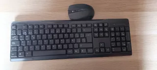 Teclado y Ratón Inalámbrico Negro