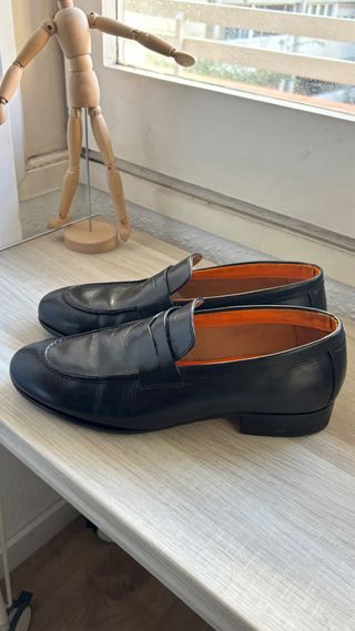 Mocasines de piel negros