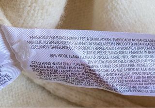 Jersey crema lana Primark talla M