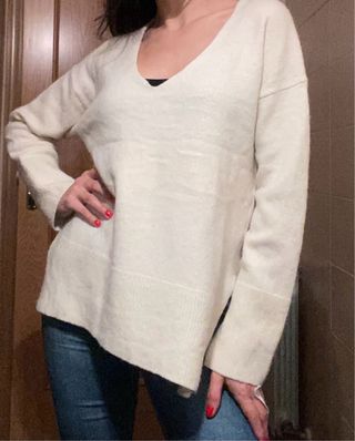 Jersey crema lana Primark talla M