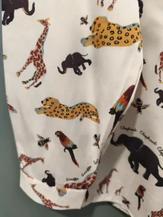 Camisa estampada animales multicolor