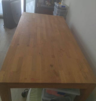 Mesa extensible de madera maciza de 140 (220) x 90