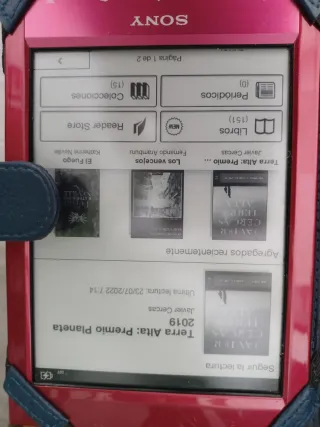 Sony Reader Ebook con Funda Azul