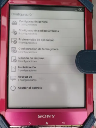 Sony Reader Ebook con Funda Azul