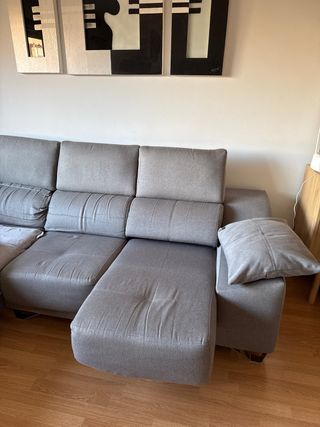 Sofá Chaiselongue Gris Claro