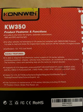 Scanner OBD2. Especial VW, Audi, SEAT, Skoda