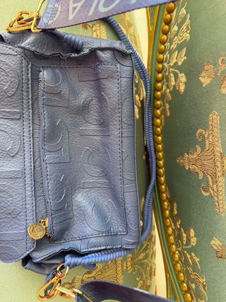 Bolso Lola Casademunt Azul y Dorado