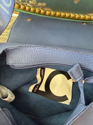Bolso Lola Casademunt Azul y Dorado