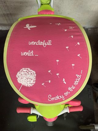 Triciclo infantil Smoby rosa y verde