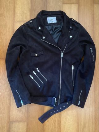 Casaco Biker Suede Sixth June Preto