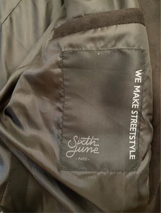 Casaco Biker Suede Sixth June Preto