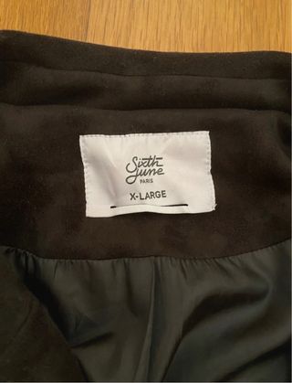 Casaco Biker Suede Sixth June Preto