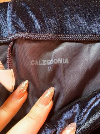 Calzedonia Velluto Blu Pantaloni Flare