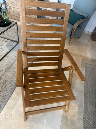 Hamaca de madera plegable beige