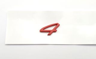 EMBLEMA TRASERO PORSCHE 4 ROJO