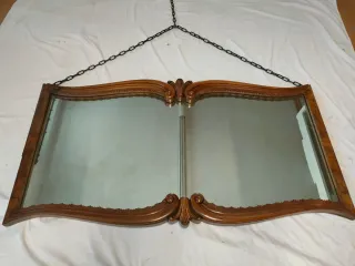 Specchio con cornice in legno