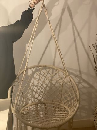 Silla colgante algodón cuerda natural