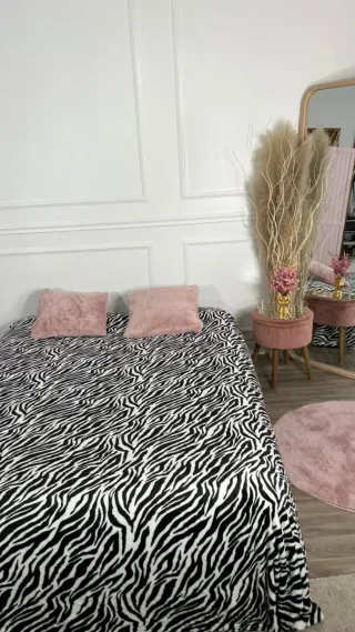 Manta padrão Zebra 220x240 Nova