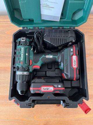 Taladro Atornillador Parkside 2 Baterías