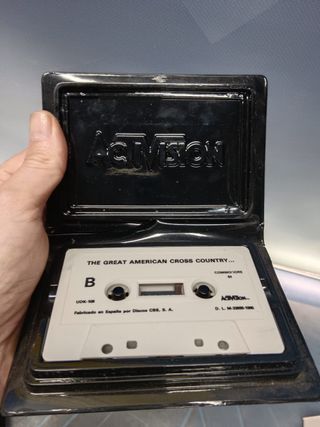 videojuego, JUEGO COMMODORE 64 128 , ROAD RACE , ESTUCHE, ACTIVISION