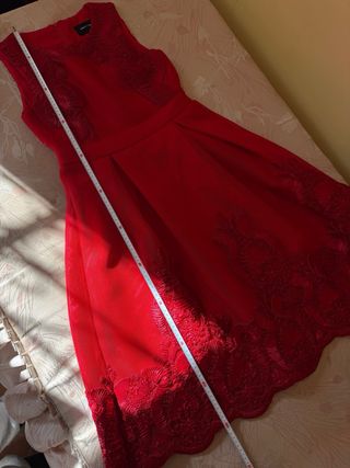 Vestido corto fiesta Junco y Arena rojo