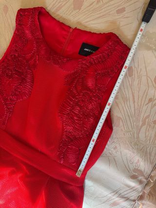 Vestido corto fiesta Junco y Arena rojo