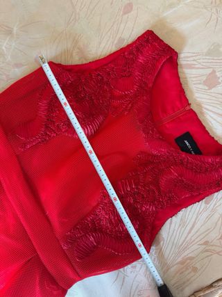 Vestido corto fiesta Junco y Arena rojo