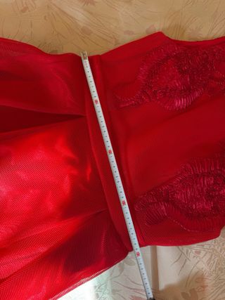 Vestido corto fiesta Junco y Arena rojo