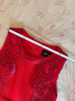 Vestido corto fiesta Junco y Arena rojo