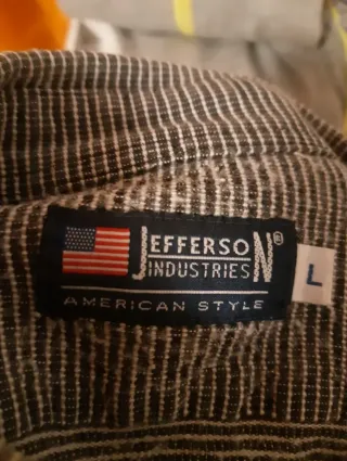 Camicia uomo Jefferson, bianco/nero, taglia S