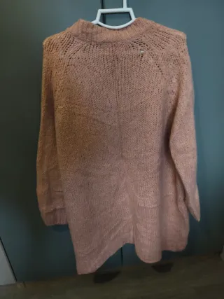 Chaqueta BIMBA Y LOLA lana rosa hueso Talla L