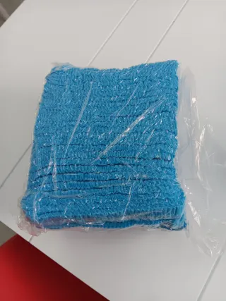 Gorros azules De tela cubre cabeza