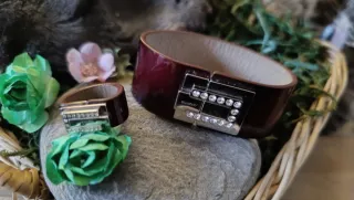 Conjunto Swatch Anillo y Pulsera un Rojo/Plata