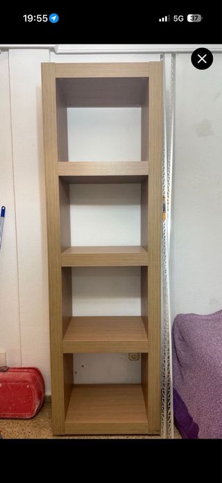 Estantería de madera de 4 baldas